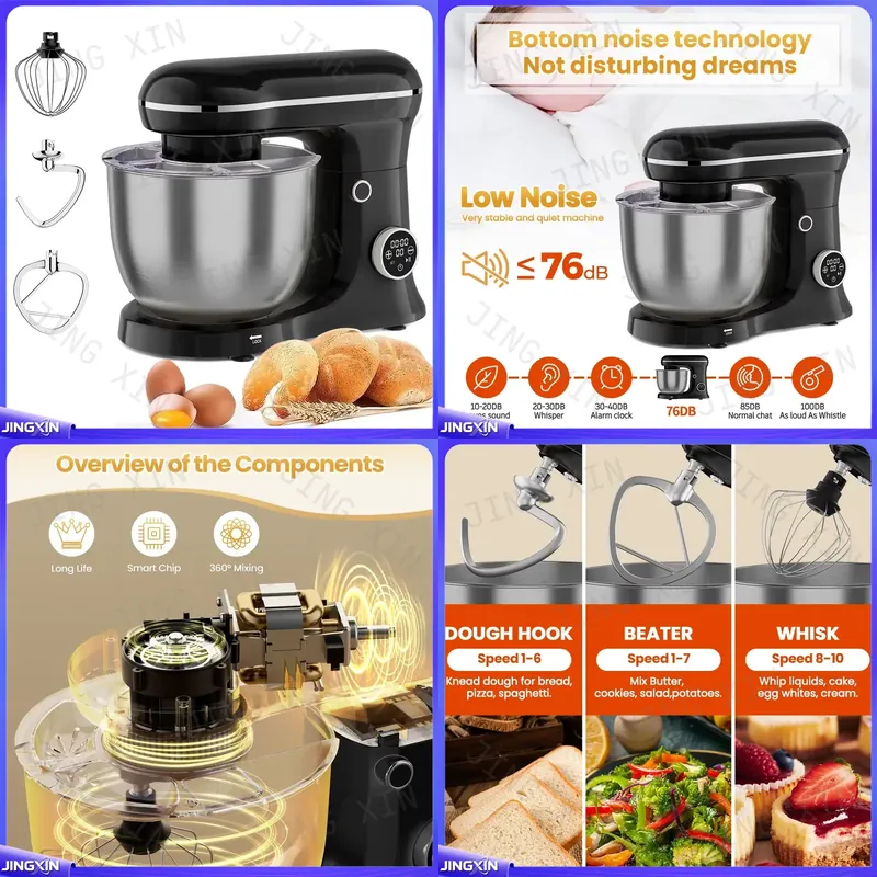 Stand Mixer Bowl - Batidora de pie de 5L, 1500W,