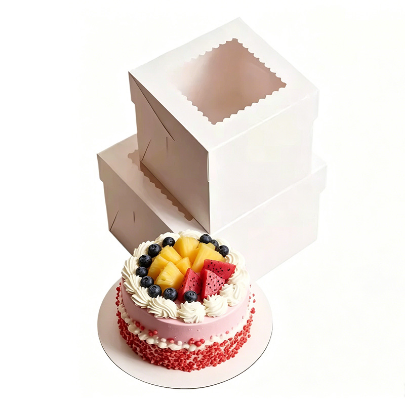 Kitchen Baking Tools - Cajas Blancas para Pastelería con Ventana,