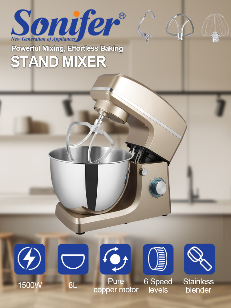 Stand Mixer Bowl - Batidora de Pedestal Sonifer SF-8066 1500W