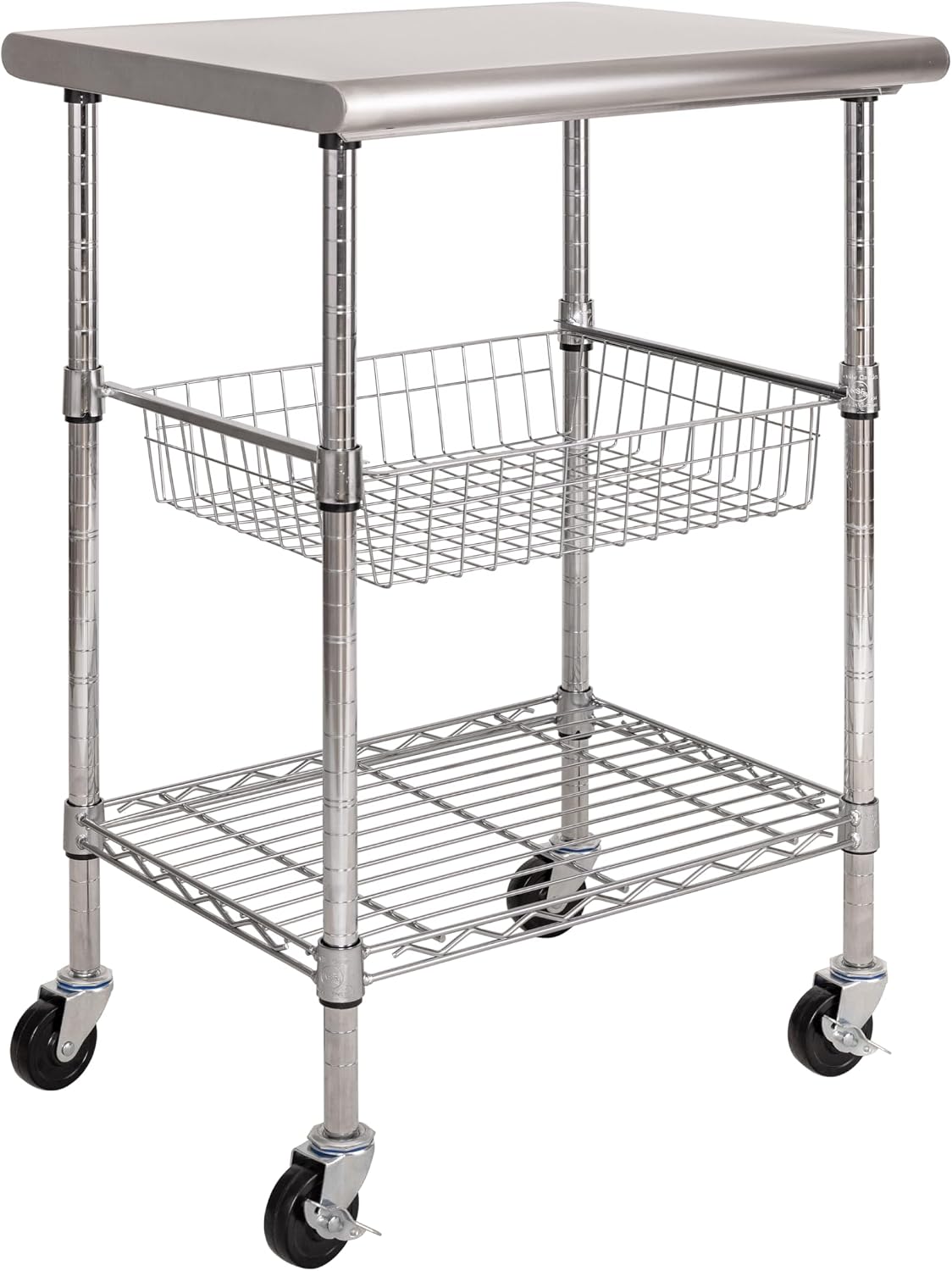 Carrito de preparación comerci - Kitchen Baking Island reseña y precio