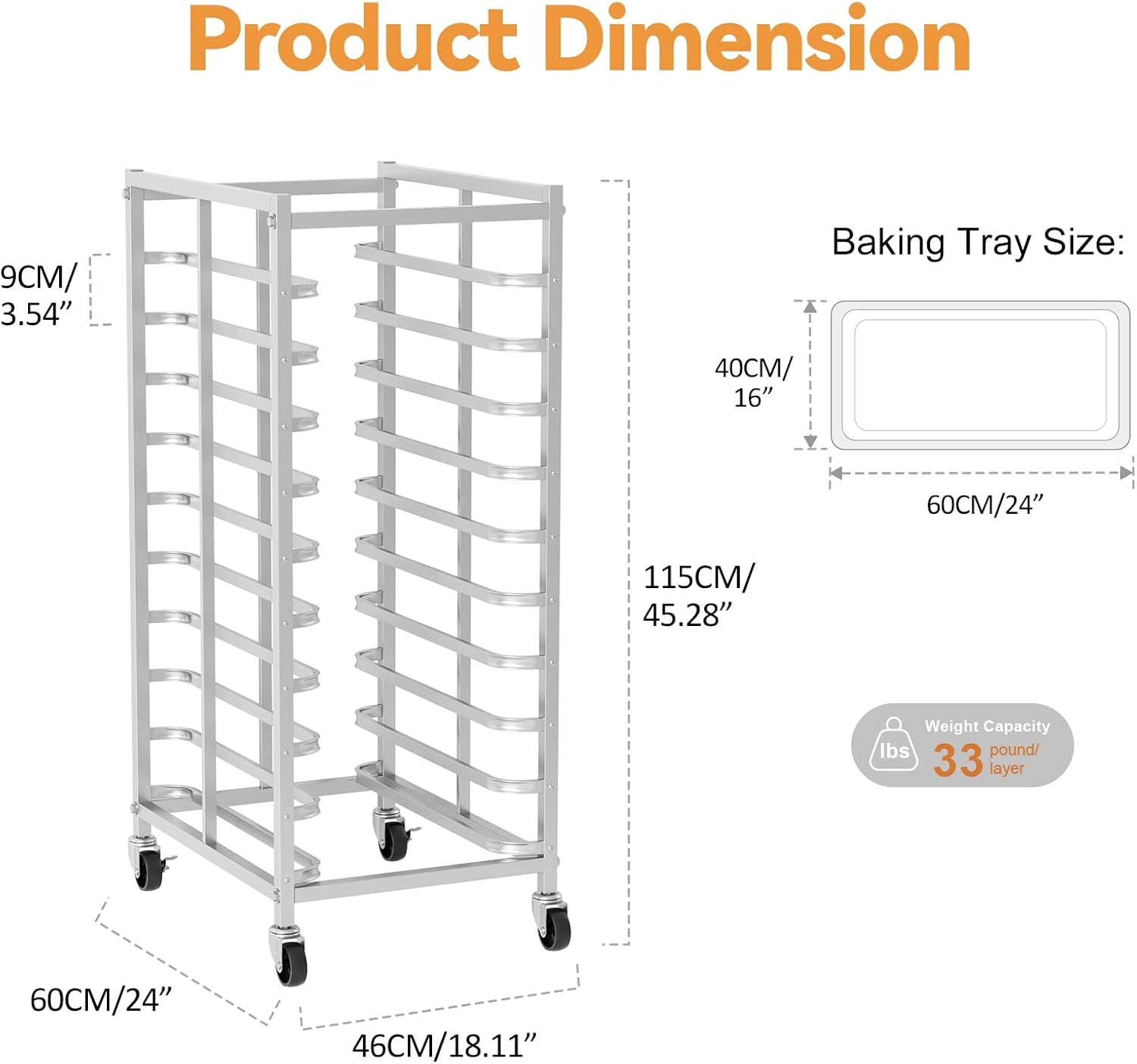 Carro de almacenamiento móvil  - Kitchen Baking Trolley reseña y precio