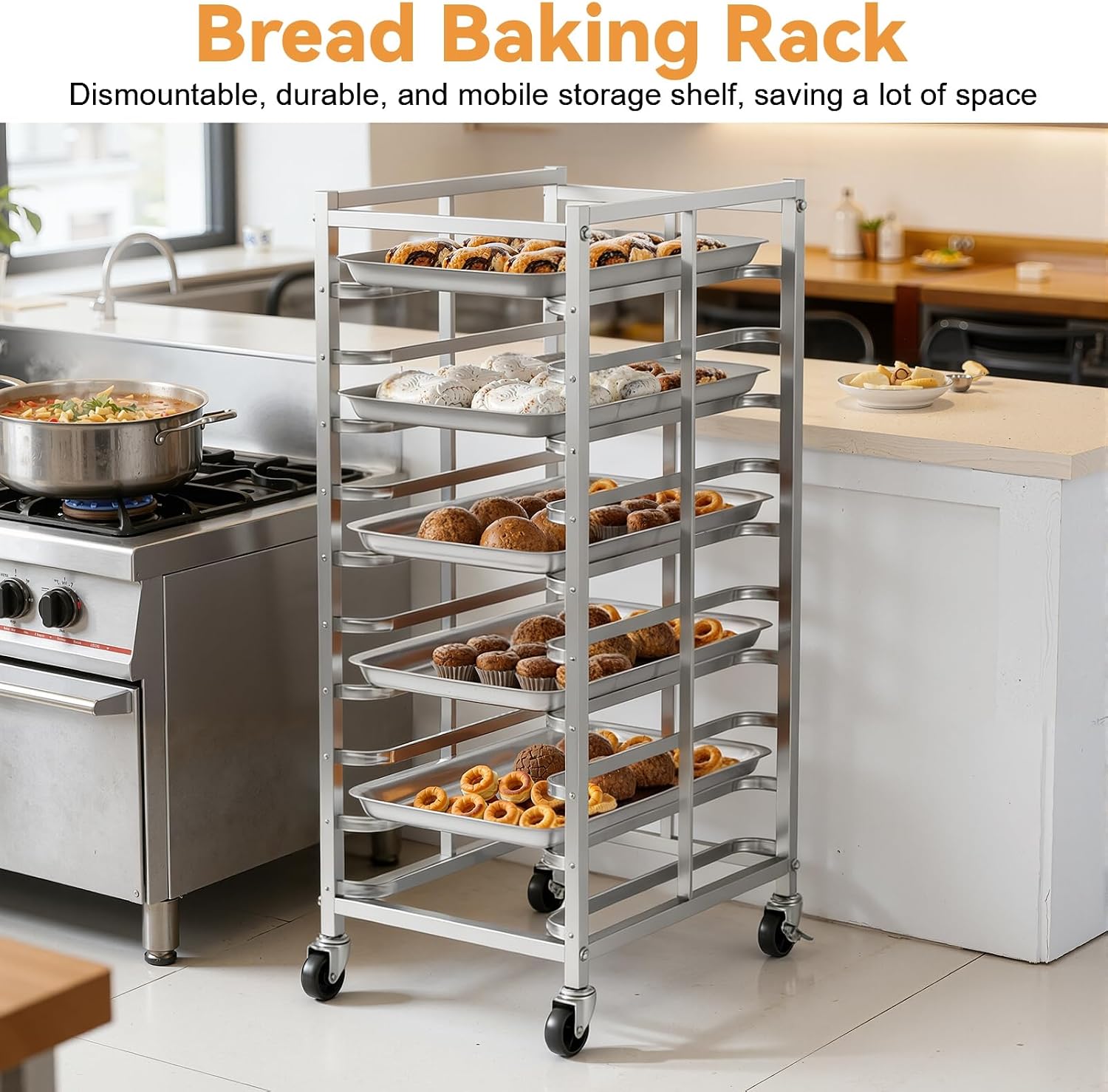 Carro de almacenamiento móvil  - Kitchen Baking Trolley reseña y precio