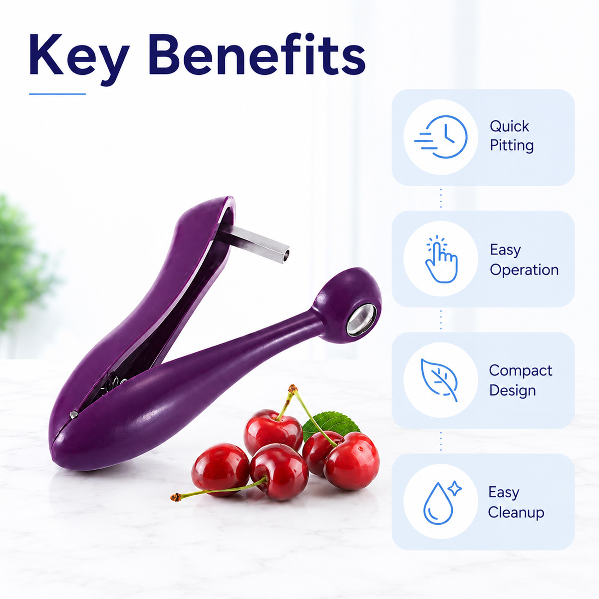 Descorazonador de cerezas y ac - Kitchen And Baking Tools reseña y precio