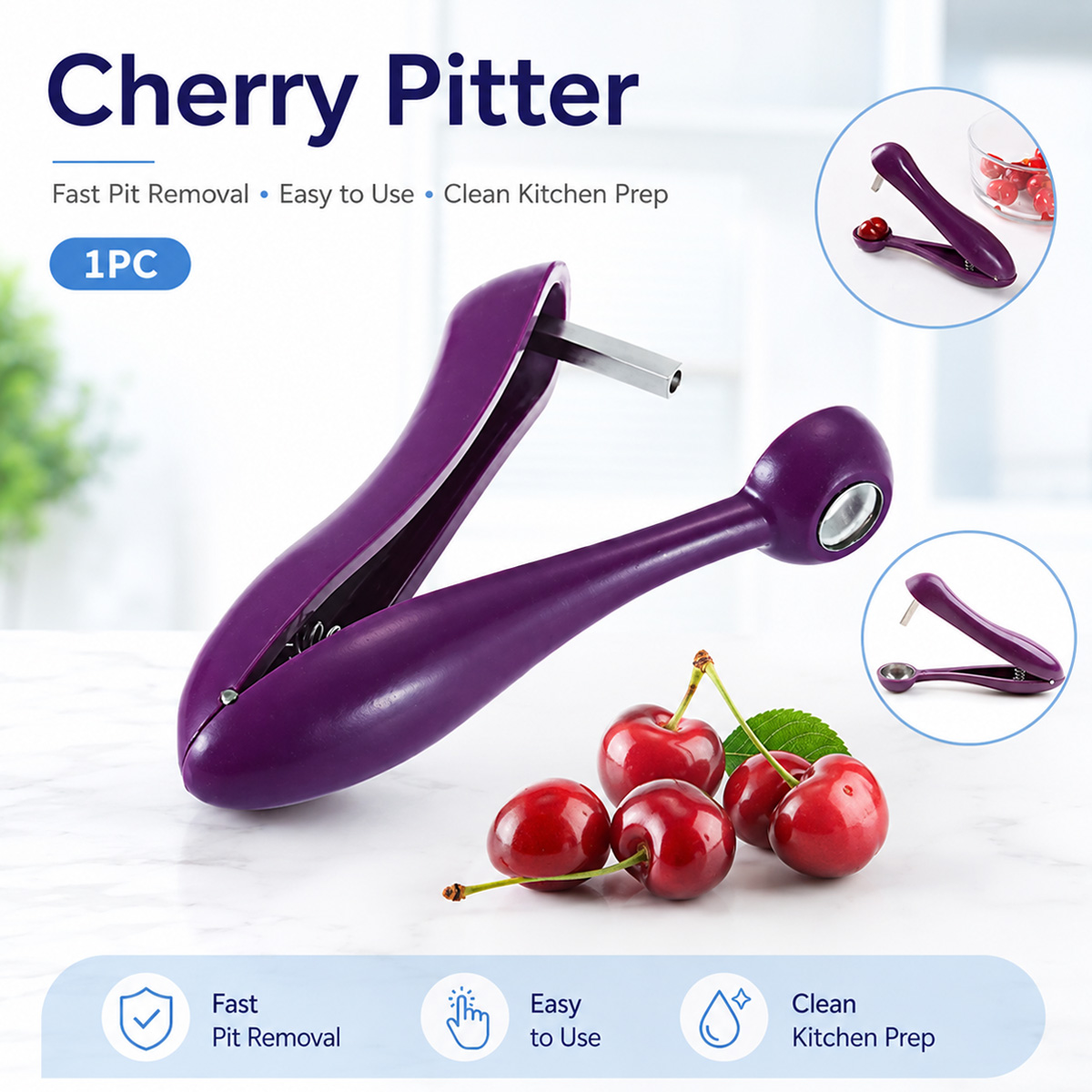Descorazonador de cerezas y ac - Kitchen And Baking Tools reseña y precio
