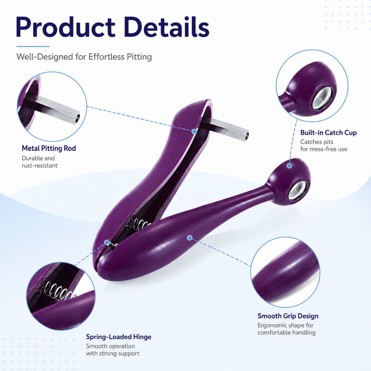 Descorazonador de cerezas y ac - Kitchen And Baking Tools reseña y precio