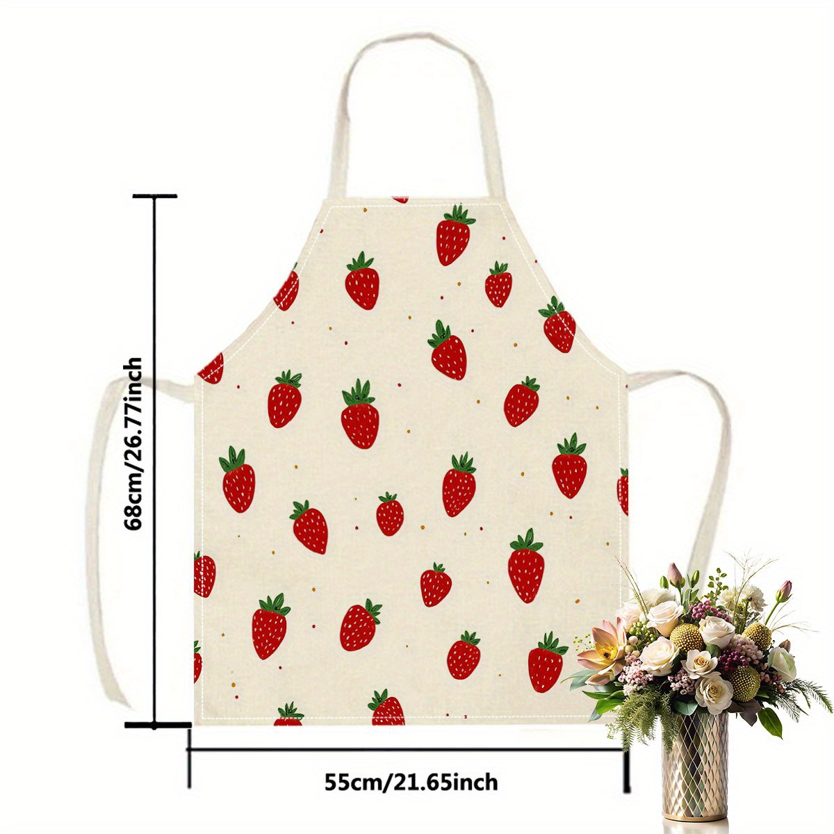 Delantal con diseño de fresa,  - Baking Kitchen For Kids reseña y precio