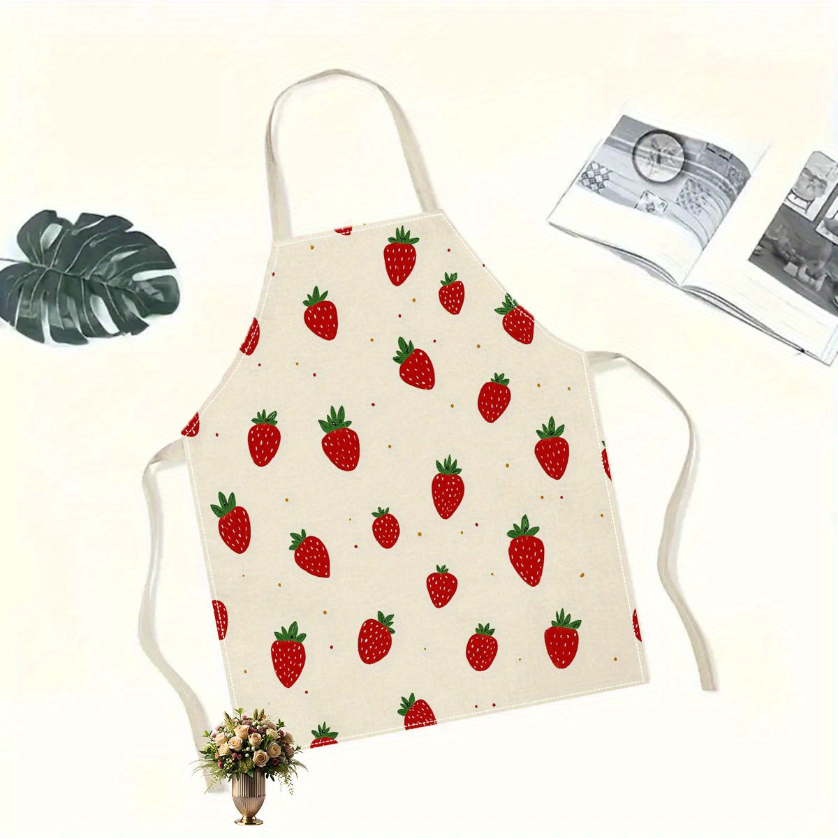 Delantal con diseño de fresa,  - Baking Kitchen For Kids reseña y precio