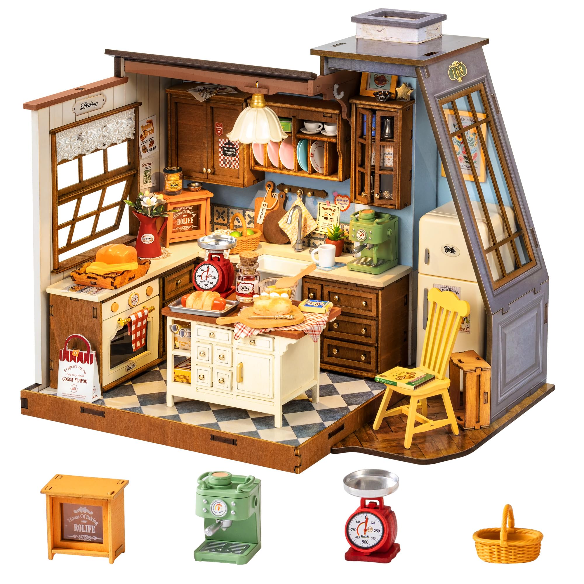 Rolife-Kit de casa en miniatur - Baking Kitchen Robotime reseña y precio