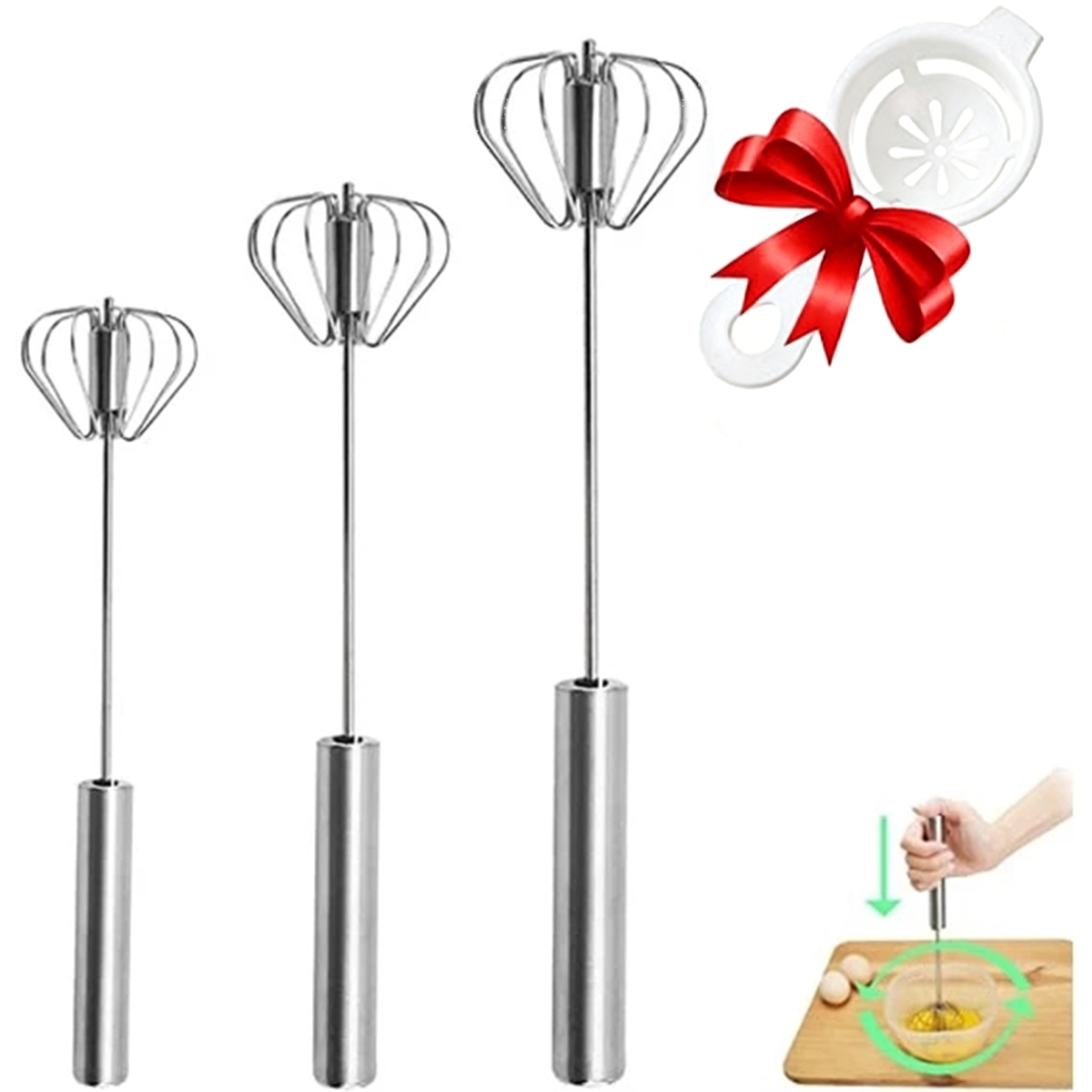Batidor de huevos de acero ino - Kitchen Baking Appliances reseña y precio