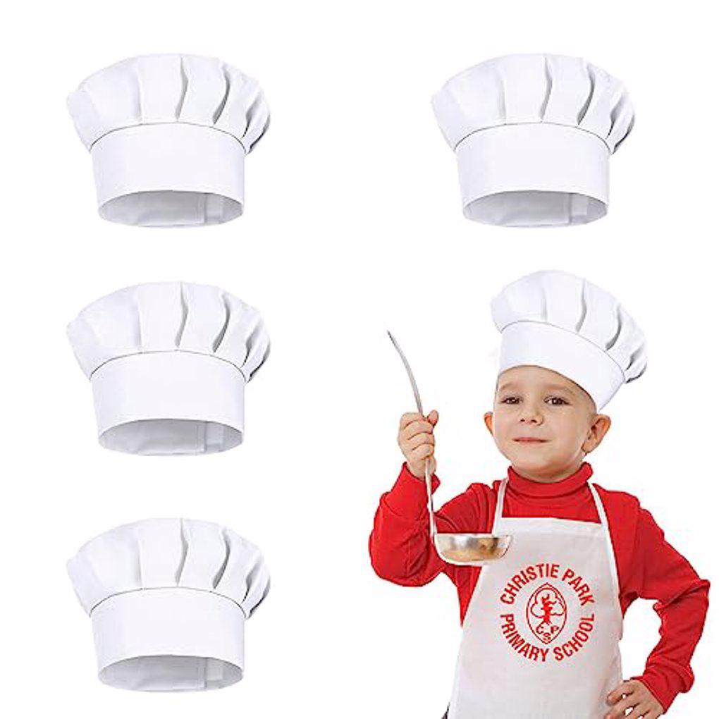 4 Gorros de Chef Blancos para  - Baking Kitchen For Kids reseña y precio