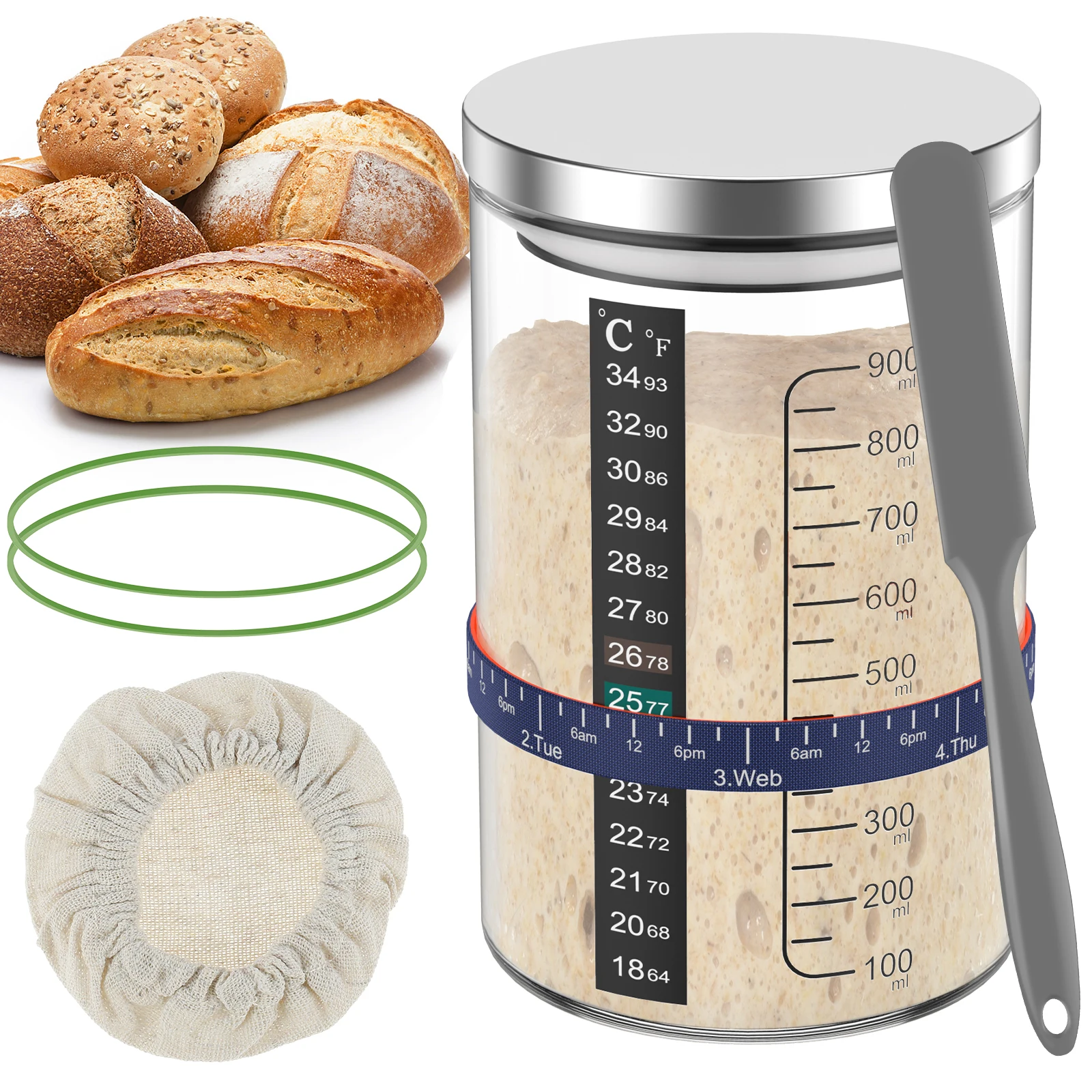 Tarro de 900ml para fermento d - Kitchen Baking Soda reseña y precio